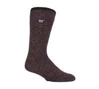 HEAT HOLDERS - Mens Thick Winter Outdoor Merino Wool Thermal Socks with Reinforced Heel and Toe (6-11 uk, Brown (Merino))