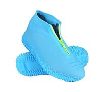 Men's Outdoor Zipper Rain Shoes Cover Adults Large Capacity Silicone Protective Boot Sock 2PCS (BU2, S)