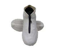 Men's Outdoor Zipper Rain Shoes Cover Adults Large Capacity Silicone Protective Boot Sock 2PCS (Light Gray, XL)