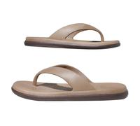 Men's Outer Wear Flip Flops Non Slip Wearable Sports Beach Sandals Men's Clip Toe Sandals Slippers for Indoor & Outdoor Holiday Summer Vocation (Khaki, 8)