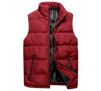 Men'S Outerwear Gilets Black Body Warmers Gilet Jacket Coat Vest Packable Stand Collar Ultralight Zipper Tank Jacket Plush Warm Cardigan Outwear Waistcoat SleevelessFleece Gilets With Pockets