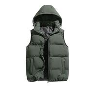 Men's Outerwear Gilets Quilted Packable Vests Puffer Padded Body Warmer Hooded Gilets Lightweight Windproof Sleeveless Jacket Bodywarmer Waistcoats for Winter Outdoor Work Sports Running