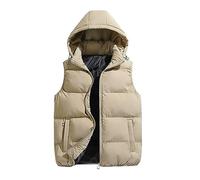 Men's Outerwear Gilets Quilted Packable Vests Puffer Padded Body Warmer Hooded Gilets Lightweight Windproof Sleeveless Jacket Bodywarmer Waistcoats for Winter Outdoor Work Sports Running