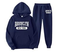 Mens Outfits 2 Piece Casual Luxury 2 Piece Coral Fleece Hoodie and Jogger Loungewear Set Warm Soft Cosy Loungewear Loungewear for Travel Fashion Casual Sweatsuits