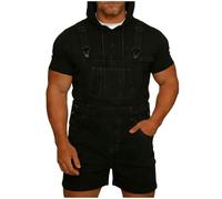Mens Overalls Brace Work Casual Contrast Bib Cargo Jeans Shorts Straight Wide Leg Relaxed Dungarees Comfotable Solid Walking Coveralls Outdoor Ripstop Daily Wear Jumpsuit