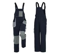 Mens Overalls Brace Work Heavy Duty Contrast Bib Dungarees Workwear Knee Pad Coveralls with Multi Pockets Stretchable Loose Outdoor Jumpsuit Spliced Solid Color Playsuit