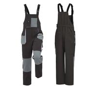 Mens Overalls Brace Work Heavy Duty Contrast Bib Dungarees Workwear Knee Pad Coveralls with Multi Pockets Stretchable Loose Outdoor Jumpsuit Spliced Solid Color Playsuit