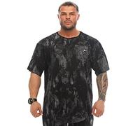 Men's Oversize T-Shirt 100% Cotton Gym Rag Top Active Tee, Black, XXL