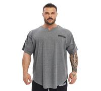 Men's Oversize T-Shirt | Bodybuilding, Cardio Rag Top Activewear Short Sleeve Tee, Anthracite, Large