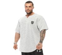 Men's Oversize T-Shirt, Bodybuilding, Lifting Cardio Rag Top Thick Fabric Textured Active T-Shirt, White, XXL