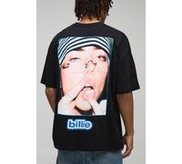 Men's Oversized Billie Eilish License Printed T-Shirt | Black | Size Medium | BOOHOOMAN