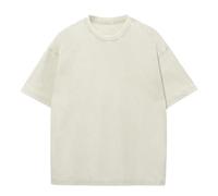 Men's Oversized Cotton T-Shirts Loose Fit Vintage Washed Tee Unisex Adult Short Sleeve Casual Shirts Tops, Beige, XL