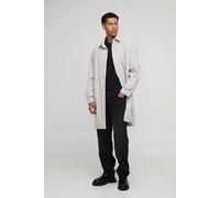 Men's Oversized Fit Single Breasted Nylon Car Coat | Grey | Size X-Large | BOOHOOMAN