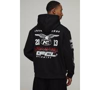 Men's Oversized Moto Multi Graphic Hoodie | Black | Size 2X-Large | BOOHOOMAN
