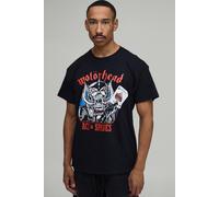 Men's Oversized Motorhead Ace Of Spades License Print T-Shirt | Black | Size Large | BOOHOOMAN