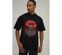 Men's Oversized Muse License Print T-Shirt | Black | Size 2X-Large | BOOHOOMAN