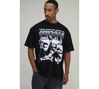 Men's Oversized OutKast License Print T-Shirt | Black | Size Medium | BOOHOOMAN