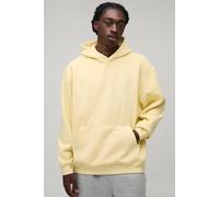 Men's Oversized Over The Head Washed Hoodie | Buttermilk | Size Large | BOOHOOMAN