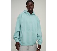 Men's Oversized Over The Head Washed Hoodie | Light Green | Size Medium | BOOHOOMAN