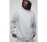 Men's Oversized Sweatshirt | Grey Marl | Size Small | BOOHOOMAN
