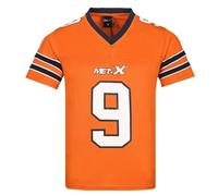 Mens Oversized T-Shirt American Football Style Top Jersey 100% Polyester Team Shirt (Orange, 4XL)