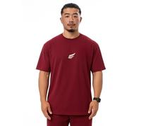 Mens Oversized T-Shirt - Comfortable & Durable Cotton Mens Gym Top | Sports, Fitness & Casual Style - Oversized Gym T-Shirt for Men (UK, Alpha, S, Regular, Regular, Burgundy)