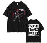 Men's Oversized T Shirt Rapper Mgk Machine Gun Kelly Reversible Printed Cotton T Shirt Mens Hip Hop Fashion T Shirt XS-3XL-Black||L