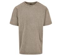 Mens Oversized T Shirt Short Sleeve Crew Neck Acid Washed Thick Heavy Cotton Tee