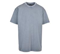 Mens Oversized T Shirt Short Sleeve Crew Neck Acid Washed Thick Heavy Cotton Tee