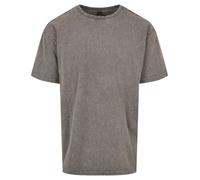 Mens Oversized T Shirt Short Sleeve Crew Neck Acid Washed Thick Heavy Cotton Tee