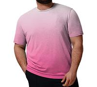 Mens Oversized T Shirt Summer Short Sleeve Stylish Gradient Color Casual Shirts Comfy Daily Loose Fit Crew Neck Big and Tall T Shirts Basic Breathable Lightweight Work out Sport Running Tshirt T-Shirt