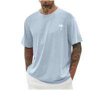 Mens Oversized T Shirts Casual Half Sleeve Loose Tee Top Cotton Gym Shirt Athletic Loose Workout Drop Shoulder Tee Shirts Summer Beach Holiday Tops Bodybuilding Workout Training Fitness Sale Clearance