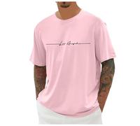 Men's Oversized T Shirts Cotton Summer T-Shirts Vintage Tee Loose Fit Short Sleeve Casual Tshirts for Men Women Loungewear Tops Jumpers (XXXXXL Pink