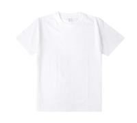 Men's Oversized T-Shirts Cotton Unisex Short Sleeves Casual Loose Wash Solid Basic Tee Tops(White-L)