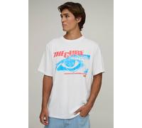 Men's Oversized The Cure Tour License Print T-Shirt | White | Size X-Large | BOOHOOMAN