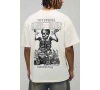 Men's Oversized The Offspring License Printed T-Shirt | Ecru | Size 3X-Large | boohooMAN