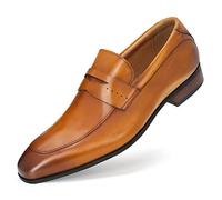 Men's Oxford Dress Shoes Classic Lace Up Handmade Calfskin Leather More Compact, Choose the Right Size to Modify the Foot Shape, Li Brown, 10 UK