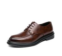 Men's Oxford Formal Dress Shoes Lace Up Business Shoes for Men Brown