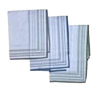 Men's Pack of 5 | Soft Handkerchiefs, Pure White & Colour Border Classic Hankie | 35% Cotton, 65% Polyester | Size of 36 x 36 cm (Colour Border)