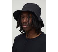 Men's Packable Bucket Hat | Black | BOOHOOMAN