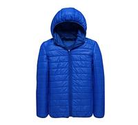 Men's Packable Lightweight Puffer Jacket Soft Down Jacket Hooded Outwear Padded Windproof Travelling Puffy Loose Water Resistant Oversized Quilted Coat Walking Hiking Camping