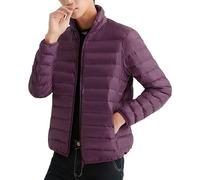 Men's Packable Water-Resistant Puffer Jacket Warm Down Bubble Jackets Classic Ultra Light Feather Down Coat, Purple, X-Large