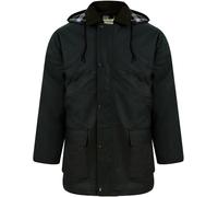 Mens Padded Country Wax Heavy Weather Hunting Fishing Walking Jacket Green 5XL