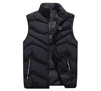 Mens Padded Gilet Bodywarmer Ultralight Sleeveless Vest Black L