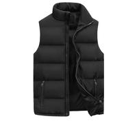 Mens Padded Gilet Lightweight Puffer Vest Body Warmer Autumn Winter Warm Sleeveless Jacket Coat Outwear Zipper Pocket Outwear Padded Bodywarmer Fashion Solid Color Vest