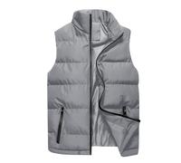 Mens Padded Gilet,Lightweight Puffer Vest Body Warmer Winter Outdoor Warm Windproof Outwear Sleeveless Jacket Waistcoat Casual Zipper Coat with Zipper Pocket Size 8-22