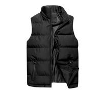 Mens Padded Gilet,Lightweight Puffer Vest Body Warmer Winter Outdoor Warm Windproof Outwear Sleeveless Jacket Waistcoat Casual Zipper Coat with Zipper Pocket Size 8-22