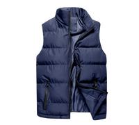 Mens Padded Gilet Sale Clearance,Lightweight Puffer Vest Body Warmer Winter Outdoor Warm Windproof Outwear Sleeveless Jacket Waistcoat Casual Zipper Coat with Zipper Pocket Size 8-22
