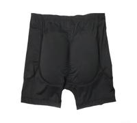 Men's Padded Hip Boxer Briefs S-8XL Breathable Mesh | Wide mesh front and thigh panels, moisture wicking, prevents irritation during long wear, black color