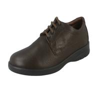 Padders Lunar Dual Fitting Lightweight Men's Leather Lace Up Shoes - Extremely Comfortable Smart Professional Design Shoe Perfect for Formal Wear Dark Brown